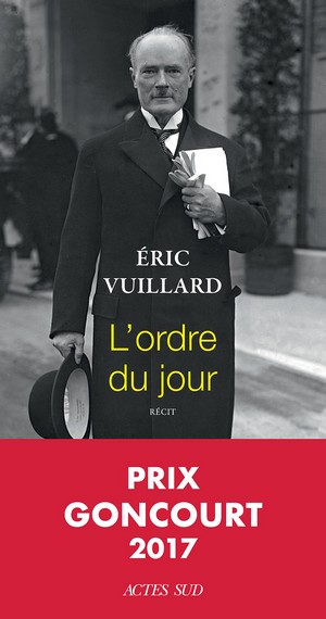 L'ordre du jour - Eric Vuillard couverture