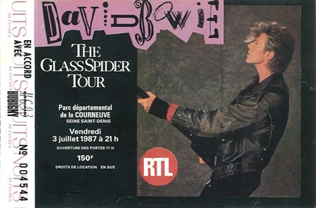 1987 07 David Bowie La Courneuve Billet