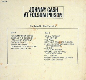 At Folsom Prison verso