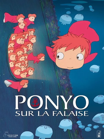 Ponyo sur la falaise affiche