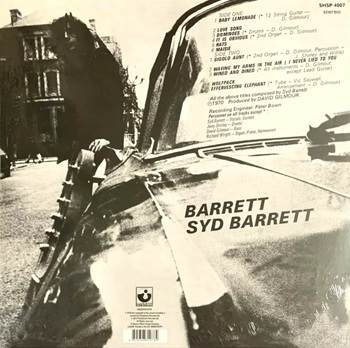 barrett 1970 Pochette verso